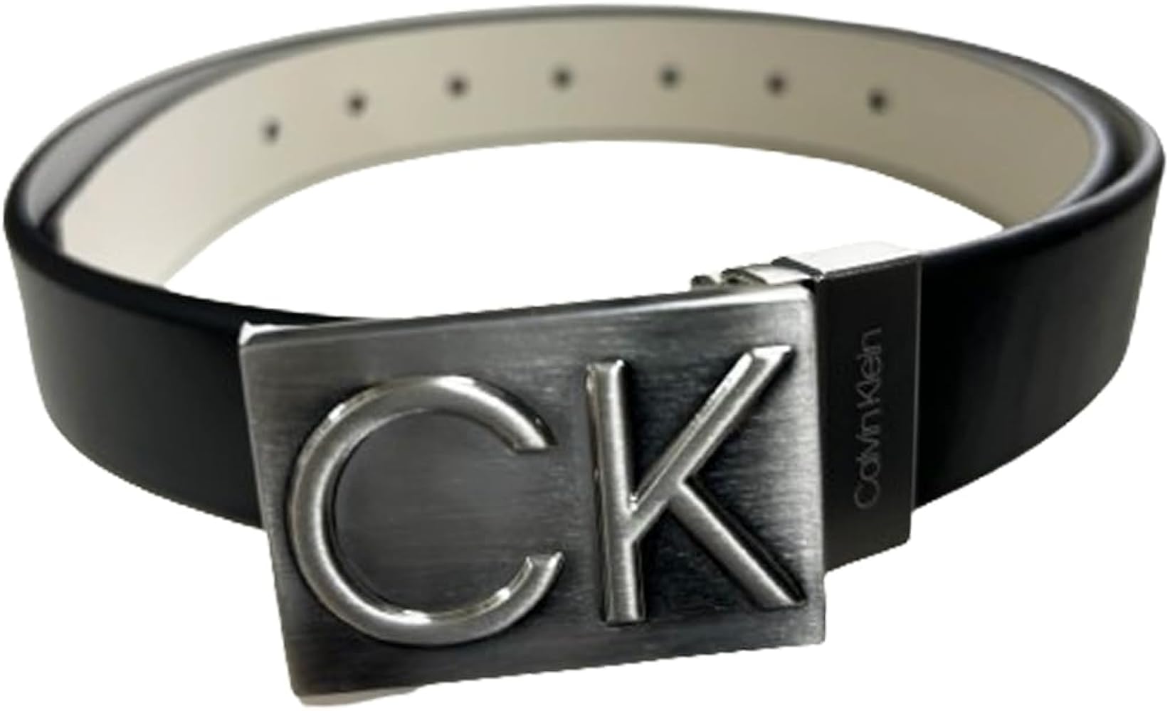   黒 レザー ベルト CKロゴ Calvin Klein SALE 大きいサイズ メンズ カルバンクライン CK